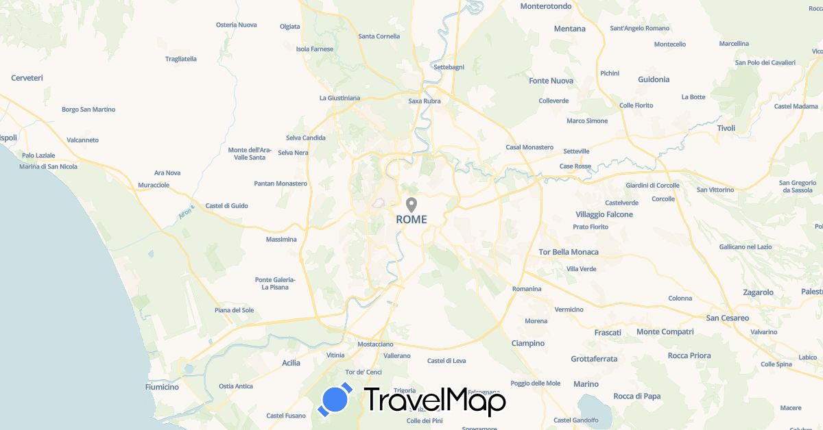 TravelMap itinerary: plane in Italy (Europe)